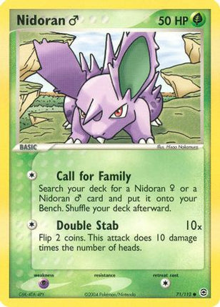 Nidoran M 071/112  - Reverse Holofoil FireRed & LeafGreen - Common