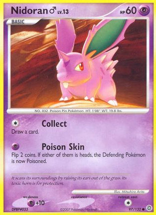Nidoran M/132  - Reverse Holofoil Secret Wonders - Common