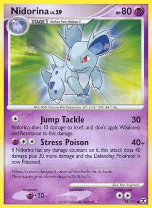 Nidorina/111  - Reverse Holofoil Rising Rivals - Common