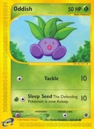 Oddish 122/165  - Reverse Holofoil Expedition - Common