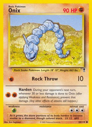 Onix 084/110  - Reverse Holofoil Legendary Collection - Common