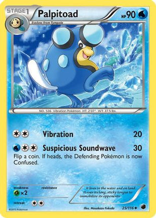 Palpitoad 025/116  - Reverse Holofoil Plasma Freeze - Uncommon