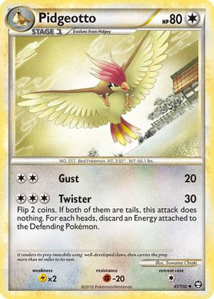 Pidgeotto 047  - Reverse Holofoil Triumphant - Uncommon
