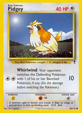 Pidgey 085  - Reverse Holofoil Legendary Collection - Common