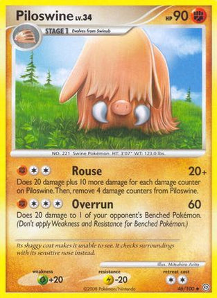 Piloswine/100  - Reverse Holofoil Stormfront - Uncommon