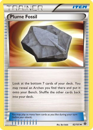 Plume Fossil/101  - Reverse Holofoil Plasma Blast - Uncommon