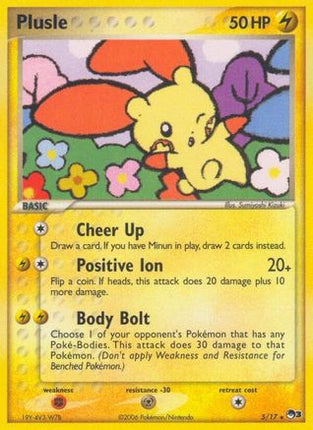 Plusle 005  - Holofoil POP Series 3 - Rare