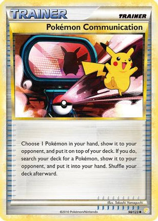 Pokemon Communication 098/123  - Reverse Holofoil HeartGold SoulSilver - Uncommon