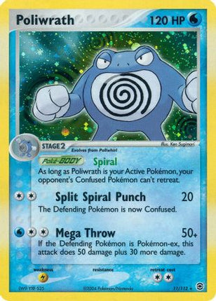 Poliwrath 011  - Reverse Holofoil FireRed & LeafGreen - Holo Rare