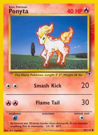 Ponyta 087/110  - Reverse Holofoil Legendary Collection - Common