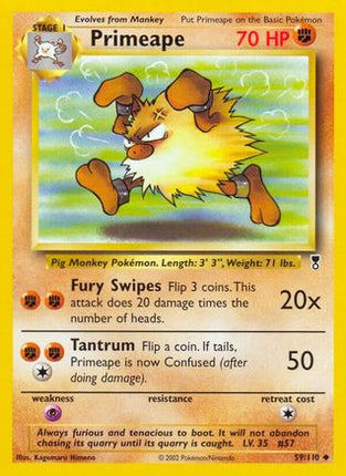Primeape 059  - Reverse Holofoil Legendary Collection - Uncommon