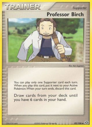 Professor Birch 082  - Reverse Holofoil Emerald - Uncommon