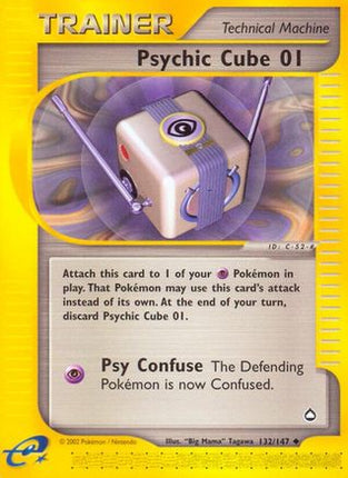 Psychic Cube 01/147  - Reverse Holofoil Aquapolis - Uncommon