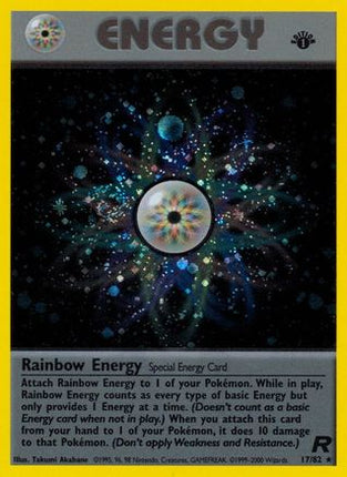 Rainbow Energy (17) 017/82  - Unlimited Holofoil Team Rocket - Holo Rare