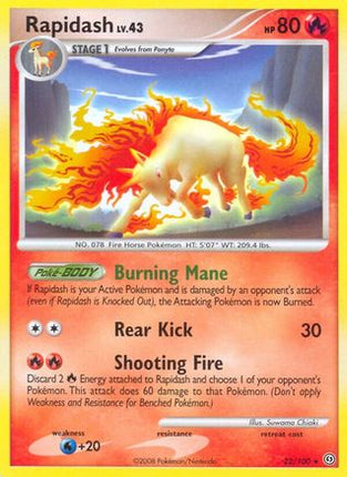 Rapidash/100  - Reverse Holofoil Stormfront - Rare