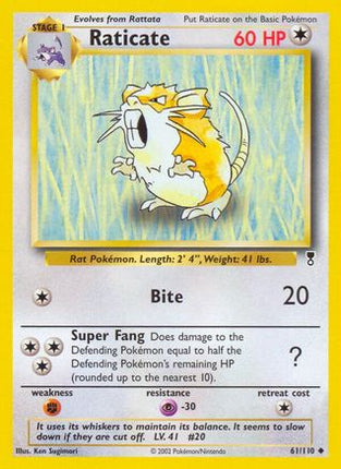 Raticate 061  - Reverse Holofoil Legendary Collection - Uncommon