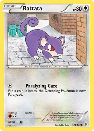 Rattata/149  - Reverse Holofoil Boundaries Crossed - Common