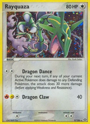 Rayquaza 009  - Reverse Holofoil Emerald - Holo Rare