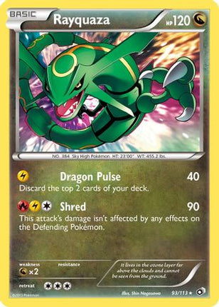 Rayquaza 093/113  - Reverse Holofoil Legendary Treasures - Holo Rare