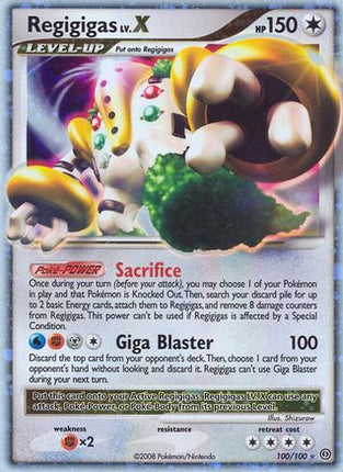 Regigigas LV.X 100  - Holofoil Stormfront - Ultra Rare
