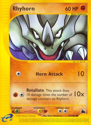 Rhyhorn 091  Skyridge - Common