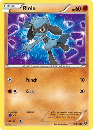 Riolu (75) 075  - Reverse Holofoil Plasma Storm - Common