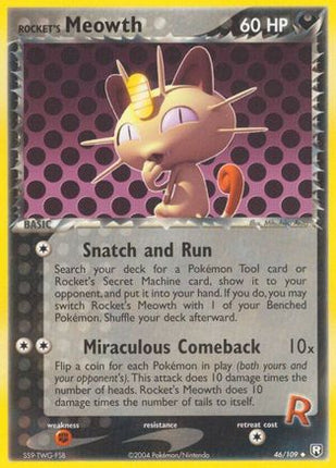 Rocket's Meowth 046/109  Team Rocket Returns - Uncommon
