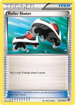 Roller Skates 125/146  - Reverse Holofoil XY Base Set - Uncommon