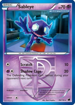 Sableye (Team Plasma)/116  - Reverse Holofoil Plasma Freeze - Rare