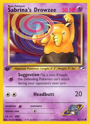 Sabrina's Drowzee 092/132  - Unlimited Gym Heroes - Common