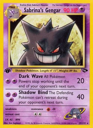 Sabrina's Gengar 029/132  - Unlimited Gym Challenge - Rare