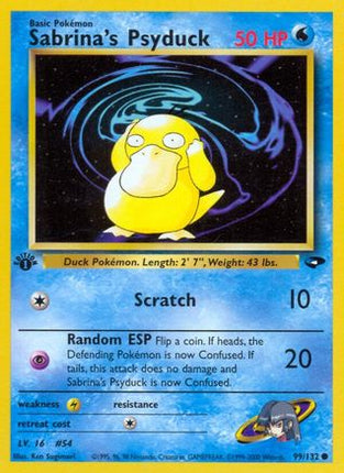 Sabrina's Psyduck 099/132  - Unlimited Gym Challenge - Common