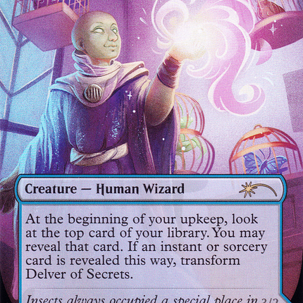 Delver of Secrets // Insectile Aberration (SLD-722) - Secret Lair Drop (Borderless) Foil