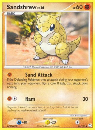 Sandshrew 096/123  Mysterious Treasures - Common