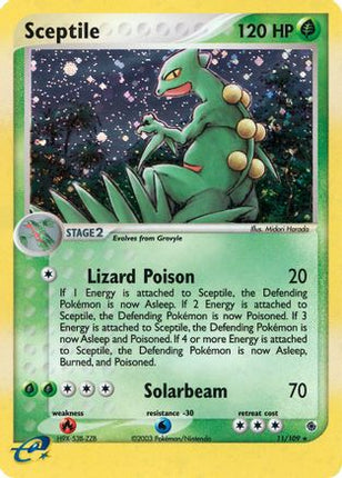 Sceptile 011/109  - Holofoil Ruby and Sapphire - Holo Rare