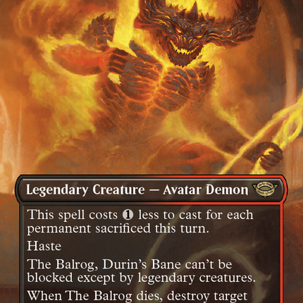 The Balrog, Durin's Bane (LTR-405) - The Lord of the Rings: Tales of Middle-earth (Borderless) Foil