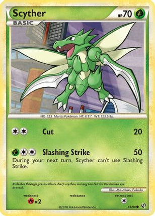 Scyther (65)/90  - Reverse Holofoil Undaunted - Common