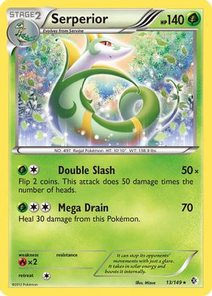 Serperior/149  - Reverse Holofoil Boundaries Crossed - Holo Rare