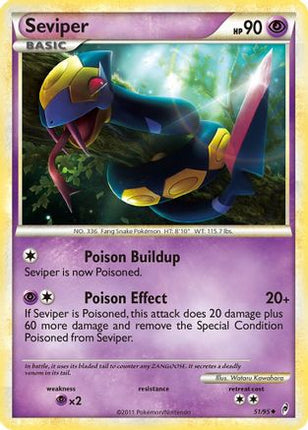 Seviper/95  - Reverse Holofoil Call of Legends - Uncommon