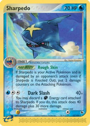 Sharpedo 022  - Reverse Holofoil Ruby and Sapphire - Rare