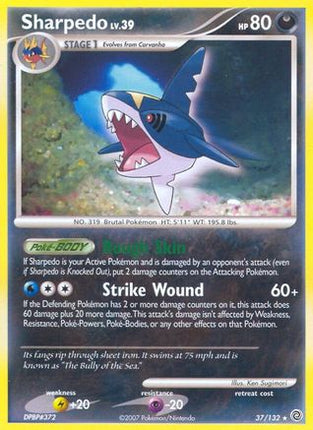 Sharpedo/132  - Reverse Holofoil Secret Wonders - Rare