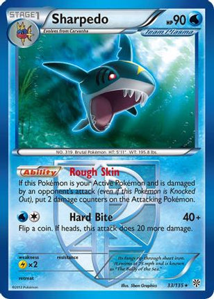 Sharpedo (Team Plasma)/135  - Reverse Holofoil Plasma Storm - Rare
