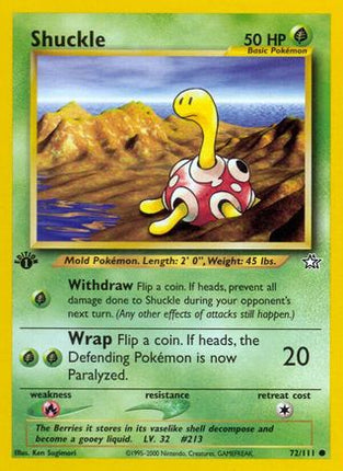 Shuckle 072/111  - 1st Edition Neo Genesis - Common