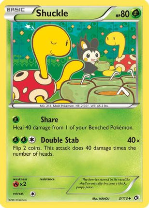 Shuckle 003/113  - Reverse Holofoil Legendary Treasures - Uncommon