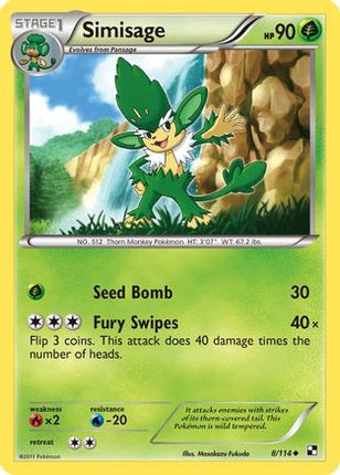 Simisage/114  - Reverse Holofoil Black and White - Uncommon