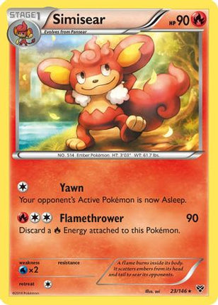 Simisear/146  - Reverse Holofoil XY Base Set - Rare