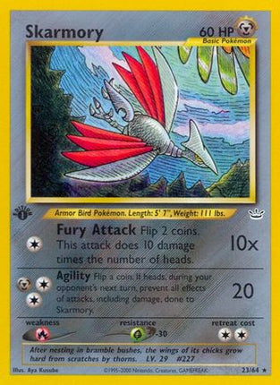 Skarmory 023  - 1st Edition Neo Revelation - Rare