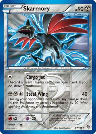 Skarmory (Team Plasma)/135  - Reverse Holofoil Plasma Storm - Rare
