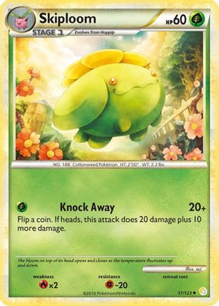 Skiploom 051/123  - Reverse Holofoil HeartGold SoulSilver - Uncommon