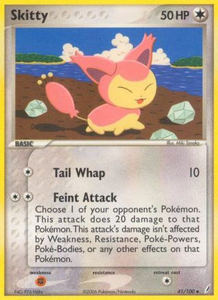 Skitty/100  - Reverse Holofoil Crystal Guardians - Uncommon